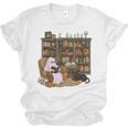 Ghost Reading Book Cat Lover Halloween Reading Enthusiast Unisex Jersey T-Shirt Ghost Reading Book Cat Lover Halloween Reading Enthusiast Unisex Jersey T-Shirt