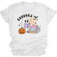 Ghost Reading Halloween Women Teacher Book Lover Unisex Jersey T-Shirt Ghost Reading Halloween Women Teacher Book Lover Unisex Jersey T-Shirt