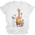 Giraffe Reading Tea Books Coffee Book Lover Graphic Unisex Jersey T-Shirt Giraffe Reading Tea Books Coffee Book Lover Graphic Unisex Jersey T-Shirt