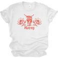 Horny Bull Romance Reader Shirt Spicy Books Bull Pun Unisex Jersey T-Shirt