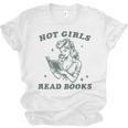 Hot Girls Read Books Bookish Booklover Christmas Unisex Jersey T-Shirt