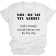 Introvert “You Read My Shirt” Tee T-Shirt Unisex Jersey T-Shirt Introvert “You Read My Shirt” Tee T-Shirt Unisex Jersey T-Shirt