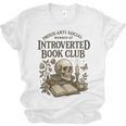 Introverted Book Club Member Anti Social Reader Unisex Jersey T-Shirt Introverted Book Club Member Anti Social Reader Unisex Jersey T-Shirt