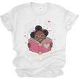Just A Girl Who Loves Books Cute African American Afro Unisex Jersey T-Shirt