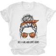 Just a Girl Who Loves Books Pajamas Shirt Reading Book Lover Unisex Jersey T-Shirt
