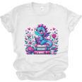 Just A Girl Who Loves Dragons And Books Cute Dragon Reading Premium Tri-Blend Unisex Jersey T-Shirt
