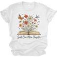 Just One More Chapter Open Book Flowers Unisex Jersey T-Shirt
