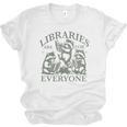 Libraries Are For Everyone Racoon Read Banned Book Librarian Unisex Jersey T-Shirt Libraries Are For Everyone Racoon Read Banned Book Librarian Unisex Jersey T-Shirt