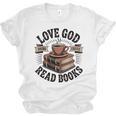 Love God Drink Coffee Read Books – Vintage Spiritual Reading Unisex Jersey T-Shirt Love God Drink Coffee Read Books – Vintage Spiritual Reading Unisex Jersey T-Shirt