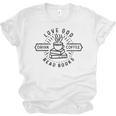 Love God Drink Coffee Read Books Book Lover Unisex Jersey T-Shirt