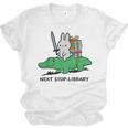 Next Stop Library Reading Book Unisex Jersey T-Shirt Next Stop Library Reading Book Unisex Jersey T-Shirt