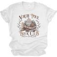 North Pole Book-Club Hot Cocoa Served Daily Christmas Book Unisex Jersey T-Shirt North Pole Book-Club Hot Cocoa Served Daily Christmas Book Unisex Jersey T-Shirt
