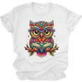 Owl With Glasses And Book Reading Unisex Jersey T-Shirt