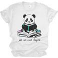 Panda Reading Chapter Books Unisex Jersey T-Shirt Panda Reading Chapter Books Unisex Jersey T-Shirt