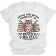 Proud Introverted Book Club Anti Social Reader Pet Cat Unisex Jersey T-Shirt Proud Introverted Book Club Anti Social Reader Pet Cat Unisex Jersey T-Shirt