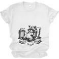 Raccoon Reading A Book Vintage Trash Reader Unisex Jersey T-Shirt