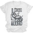 Racoon Reading Spicy Smutty Book Booktok I Read Trashy Books Unisex Jersey T-Shirt Racoon Reading Spicy Smutty Book Booktok I Read Trashy Books Unisex Jersey T-Shirt
