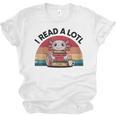 I Read Alotl Axolotl Retro Reading Books Lover Vintage Unisex Jersey T-Shirt I Read Alotl Axolotl Retro Reading Books Lover Vintage Unisex Jersey T-Shirt