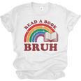 Read A Book Bruh Rainbow Vintage Reading Library Student Unisex Jersey T-Shirt Read A Book Bruh Rainbow Vintage Reading Library Student Unisex Jersey T-Shirt
