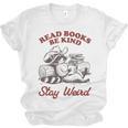 Read Books Be Kind Stay Weird Bookish Cowboy Reading Raccoon Unisex Jersey T-Shirt Read Books Be Kind Stay Weird Bookish Cowboy Reading Raccoon Unisex Jersey T-Shirt