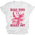 Read Your Heart Out Valentines Day Book Lover Bookish Teach Unisex Jersey T-Shirt