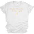 A Reader Without Their Book Is Tragedy Book Reading Unisex Jersey T-Shirt
