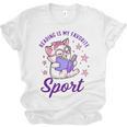 Reading Is My Favorite Sport Saying Quote Book Lovers Unisex Jersey T-Shirt