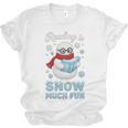 Reading Is Snow Much Fun Book Lover Winter Snowman Humor Unisex Jersey T-Shirt