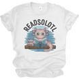 Readsolotl Book Lover Reading Axolotl Kids Reader Unisex Jersey T-Shirt Readsolotl Book Lover Reading Axolotl Kids Reader Unisex Jersey T-Shirt