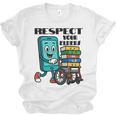Respect Elders Cellphone Pushing Books In a Wheelchair Unisex Jersey T-Shirt