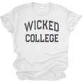 Retro Anti Social WICKED COLLEGE Introvert Stay Away From Me Unisex Jersey T-Shirt