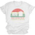 Retro Easily Distracted By Cameras & Books Photography Unisex Jersey T-Shirt Retro Easily Distracted By Cameras & Books Photography Unisex Jersey T-Shirt