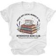 Retro Proud Introverted Book Club Anti Social Reader Unisex Jersey T-Shirt