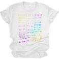 Return To Library Card Book Due Date Bookish Rainbow Reading Unisex Jersey T-Shirt