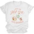 I Run ON HOT Tea & Books Reader Reading Meme Unisex Jersey T-Shirt