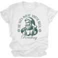 He Sees What You'Ve Been Reading Bookish Christmas Unisex Jersey T-Shirt He Sees What You'Ve Been Reading Bookish Christmas Unisex Jersey T-Shirt