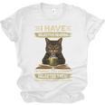 i Have Selective Hearing Cat Coffee Books Retro Unisex Jersey T-Shirt