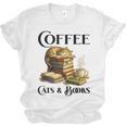 Sleeping Cat And Books With Coffee Lover Unisex Jersey T-Shirt Sleeping Cat And Books With Coffee Lover Unisex Jersey T-Shirt