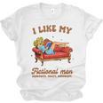 Smutty Book Lover I Like My Fictional Men Spicy Book Unisex Jersey T-Shirt