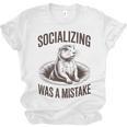 Socializing Was a Mistake Prairie Dog Introverts Humor Unisex Jersey T-Shirt Socializing Was a Mistake Prairie Dog Introverts Humor Unisex Jersey T-Shirt