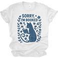 Sorry I'm Booked Cat Reading Book Boho Flowers Vintage Unisex Jersey T-Shirt Sorry I'm Booked Cat Reading Book Boho Flowers Vintage Unisex Jersey T-Shirt