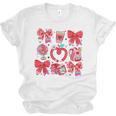 Valentine Teacher Coquette Bow Pencil Heart Book Girl Women Unisex Jersey T-Shirt