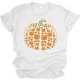 Vintage Book Pumpkin Autumn Fall Librarians Bookworm Teacher Unisex Jersey T-Shirt