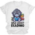 Wild About Reading Book Lover Gorilla Unisex Jersey T-Shirt