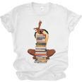 Woman And Books Stack Afro Girl Book Lover Unisex Jersey T-Shirt Woman And Books Stack Afro Girl Book Lover Unisex Jersey T-Shirt
