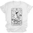 Writer Novelist Book Poetry Author Skeleton Tarot Card Unisex Jersey T-Shirt