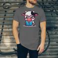 Adorable Book Lover Cow With Reading Glasses Cute Unisex Jersey T-Shirt