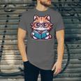 Adorable Book Lover Maine Coon Cat With Reading Glasses Cute Unisex Jersey T-Shirt Adorable Book Lover Maine Coon Cat With Reading Glasses Cute Unisex Jersey T-Shirt