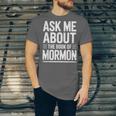 Ask Me About The Book Of Mormon Unisex Jersey T-Shirt Ask Me About The Book Of Mormon Unisex Jersey T-Shirt