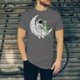 Astronaut Reading Book To Alien Moon Space Book Lover Men Unisex Jersey T-Shirt